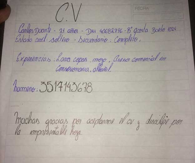 પ્રિન્ટના પૈસા ન હોવાથી હાથે લખી આપ્યું રિઝયુમ અને ફેસબુકે કરી કમાલ!! 2 CV