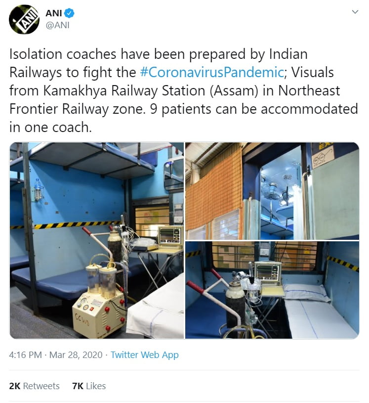 કોરોના સામે લડવા કરાયું આ મોટું કામ.. ટ્રેનને ફેરવાઈ આઈસોલેશન વોર્ડમાં.. 2 111 1