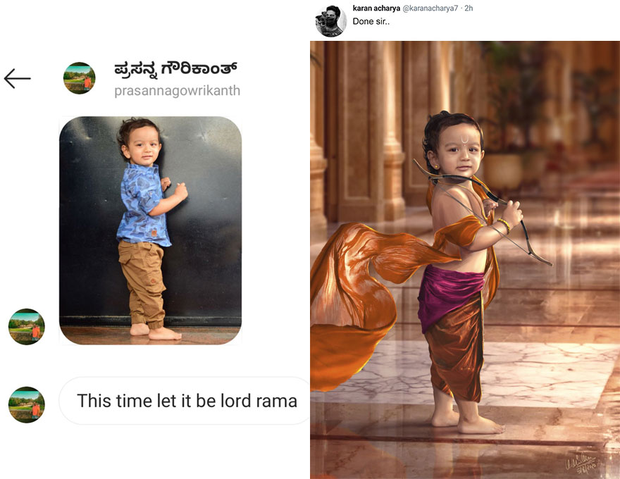 લોકો આ આર્ટિસ્ટને તેમની તસવીરોમાં ફેરફાર કરવા કહે છે અને જુવો એ તસ્વીર સાથે શું કરે છે. (17 Pics) 9 karan acharya 8