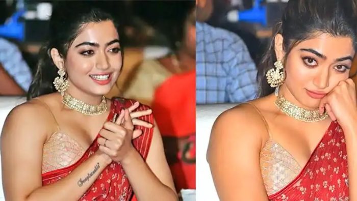 પુષ્પા' એક્ટ્રેસ રશ્મિકા મંદન્ના જ્યારે બધાની સામે શરમાઈ રહી હતી, ત્યારે તે Oops Moment નો શિકાર બની હતી. 7 rashmika mandanna 7 1 700x395 1