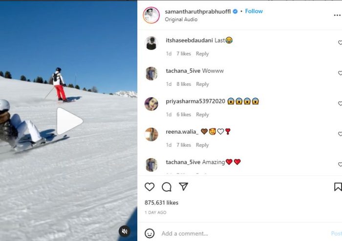 છૂટાછેડા પછી સમંથા એકલી વિદેશમાં ફરે છે, બરફ પર દોડીને નીચે પડી, જુઓ ફોટાઓ. 5 samantha 1 700x494 1