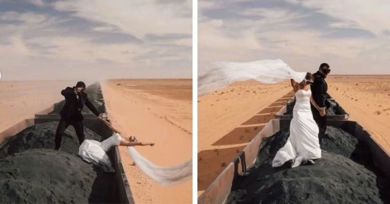 45 ડિગ્રી તાપમાન વચ્ચે કપલે ખતરનાક ટ્રેનમાં કર્યું હનીમૂન! સોશિયલ મીડિયામાં ફોટો કર્યા શેર 2 Couple made honeymoon in dangerous train between 45 degree temperature! Share the photo on social media