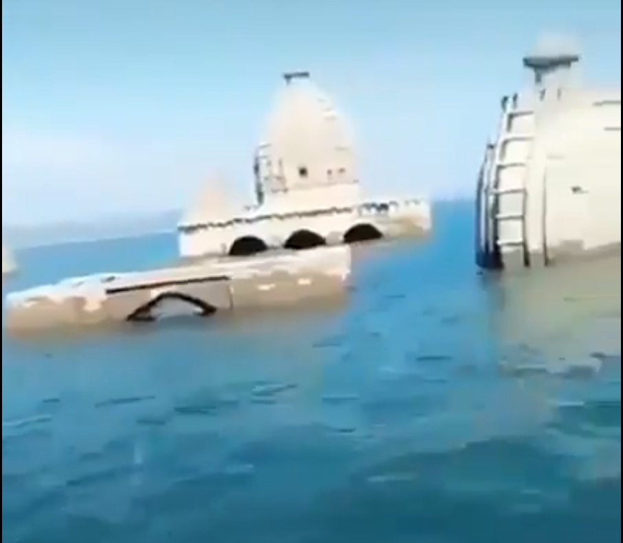 This is a unique temple that stays submerged in water for 8 months