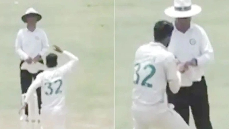 When the umpire did not give out, the Pakistani bowler made such a move that everyone laughed