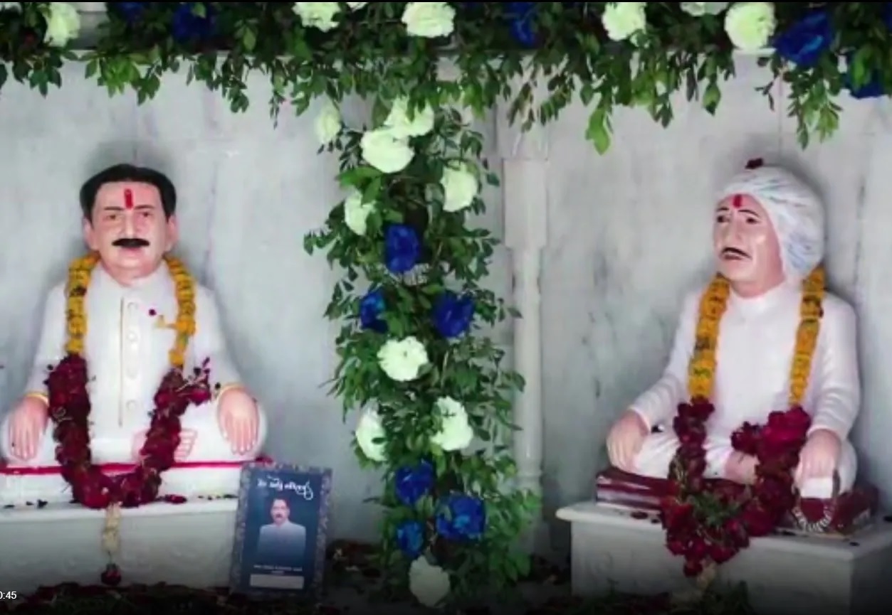 Here is the temple of parents! Aarti happens twice