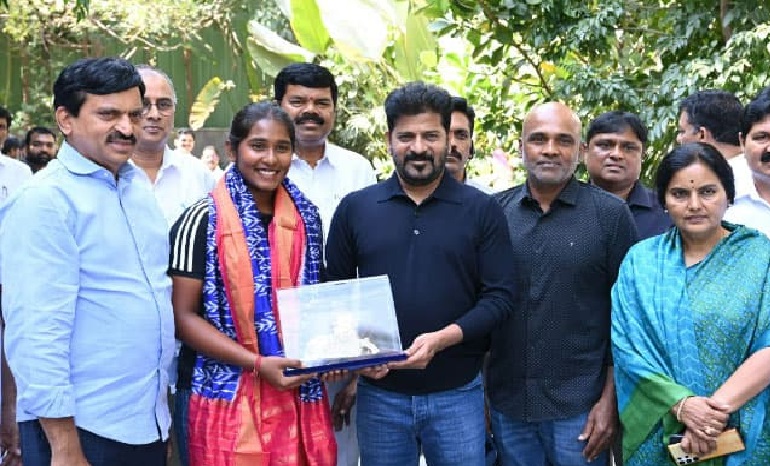 Under 19 champion cricketer G Trisha is performing brilliantly Telangana Chief Minister announces Rs 1 crore