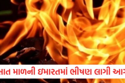 fire catches in a seven storey residential building in vadodara
