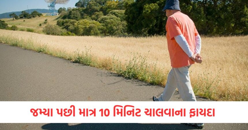 રાત્રે જમ્યા પછી માત્ર 10 મિનિટ ચાલવાથી ઊંઘ સારી થાય છે અને આ અન્ય સ્વાસ્થ્ય લાભો પણ મળે છે 1 walking for just 10 minutes after dinner at night improves sleep