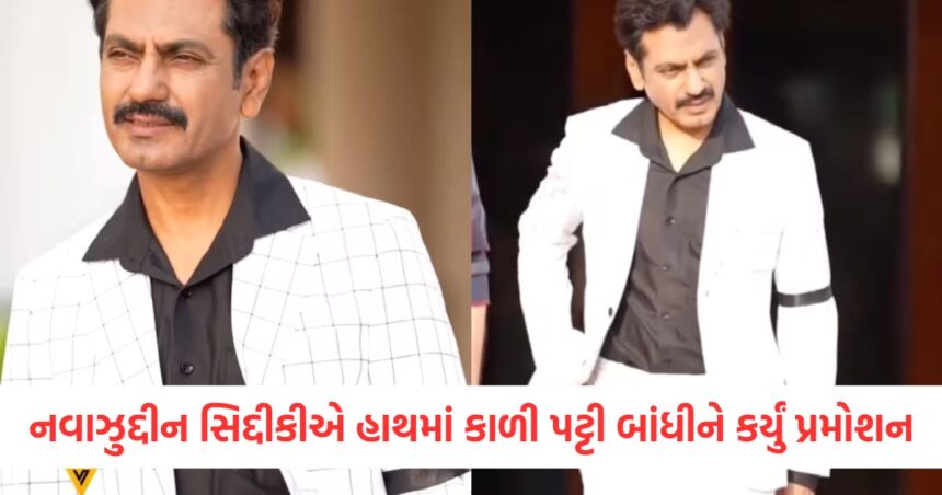 નવાઝુદ્દીન સિદ્દીકી પહેલગામ આતંકવાદી હુમલાનો વિરોધ કરતા જોવા મળ્યા, હાથમાં કાળી પટ્ટી બાંધીને કર્યું પ્રમોશન 1 Nawazuddin Siddiqui seen protesting against Pahalgam terror attack promoted by wearing black armband A