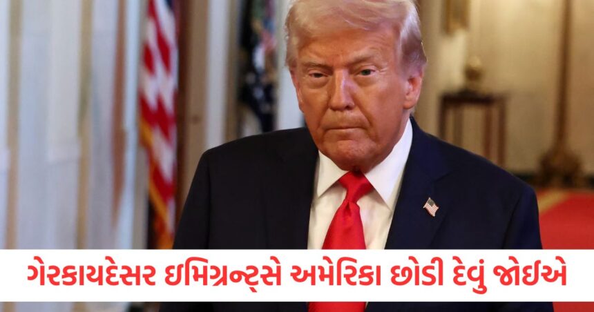 ગેરકાયદેસર ઇમિગ્રન્ટ્સે અમેરિકા છોડી દેવું જોઈએ, ડોનાલ્ડ ટ્રમ્પે 'સ્વ-દેશનિકાલ' કાર્યક્રમ શરૂ કર્યો 1 Illegal immigrants must leave America Donald Trump launches self deportation program