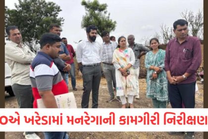 The District Development Officer inspected the MGNREGA work site in Khareda village. A