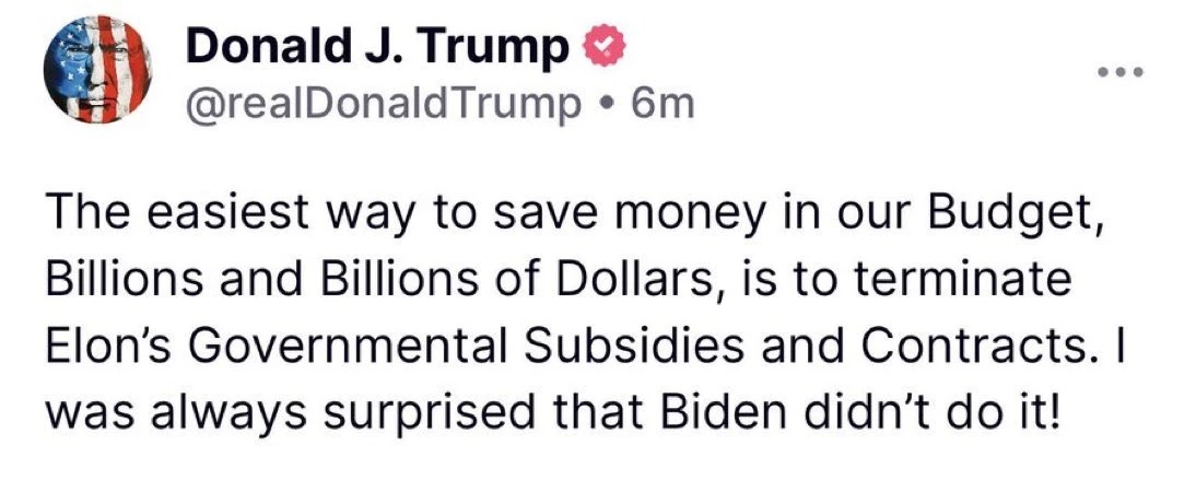 donald trump threatens to end subsidies contracts to elon musk amid growing feud1