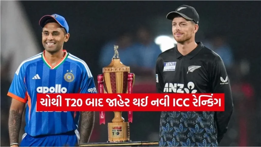 ICC Rankings: ચોથી T20 બાદ ભારત અને ન્યૂઝીલેન્ડના રેન્કિંગમાં મોટો ઉલટફેર, જાણો કોણ છે ટોપ પર? 1 Dharmishtha 2026 01 29T162148.968.jpg.webp