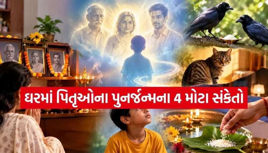 ઘરમાં પિતૃઓનો પુનર્જન્મ થયો છે કે નહીં? જાણો ગરુડ પુરાણ મુજબ આ 4 મોટા સંકેતો 1 Pitru Rebirth Signs.jpg.webp